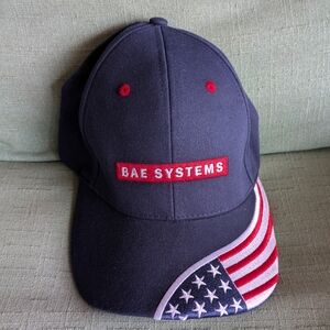 BAE Systems Blue Cap; American Flag Design;